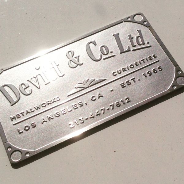 Devitt & Co. Ltd. metal plate detail