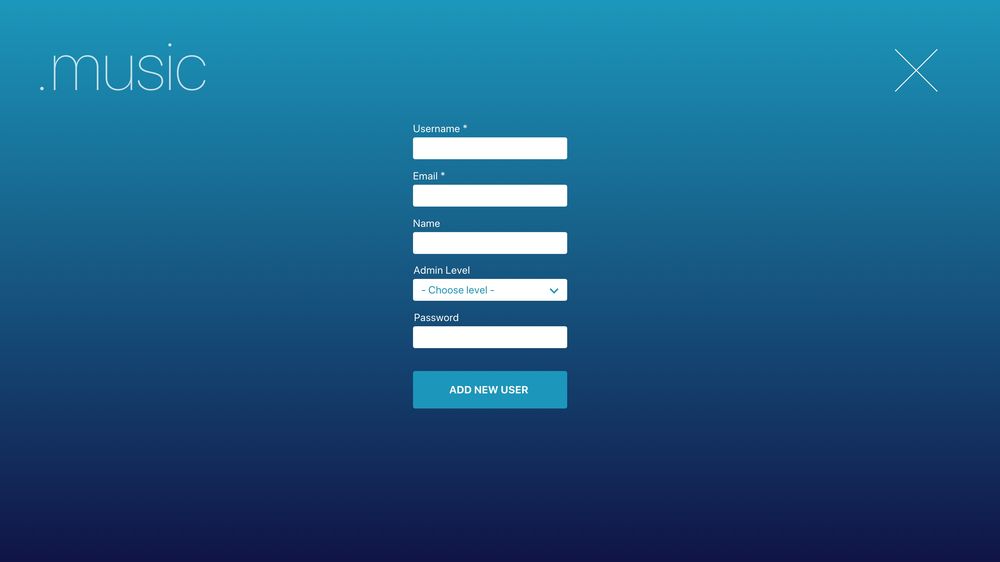 Account dashboard, add user
