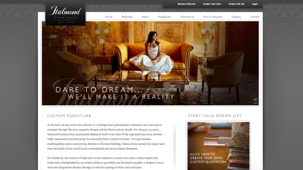 Italmond website home page