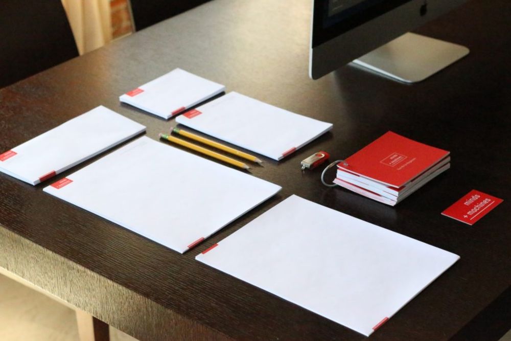 Minds + Machines stationery and business cards
