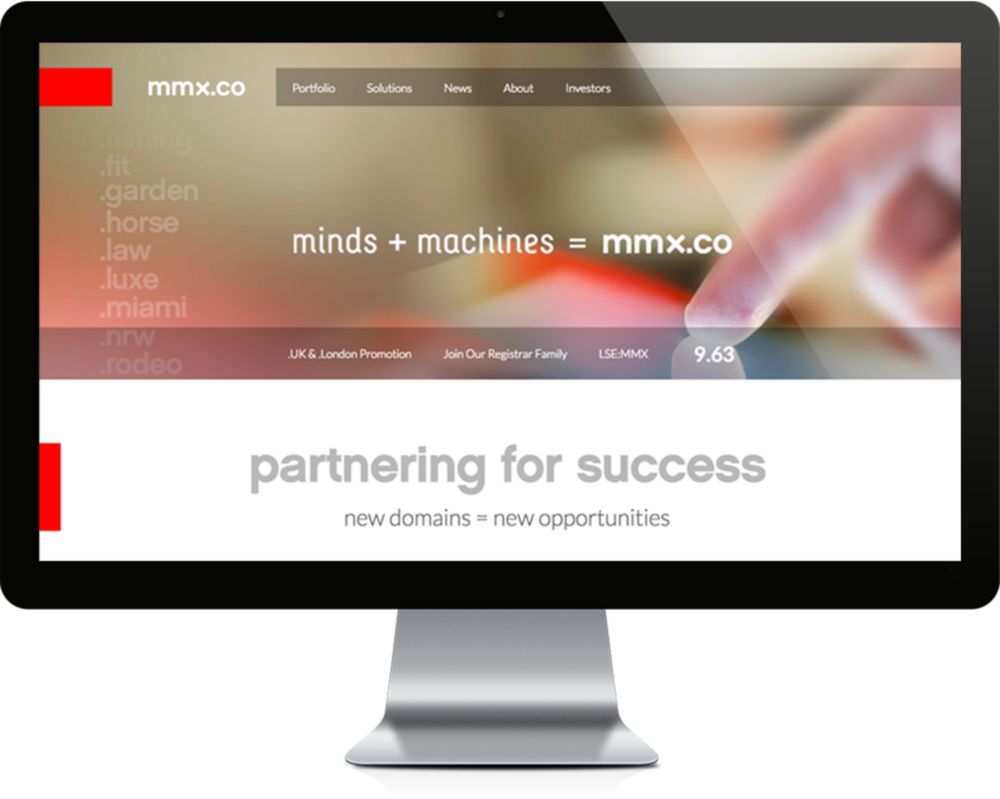 MMX website on a desktop screen