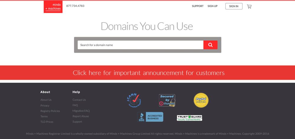 Domains You Can Use, compact header