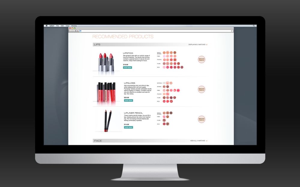 Youngblood lip products page